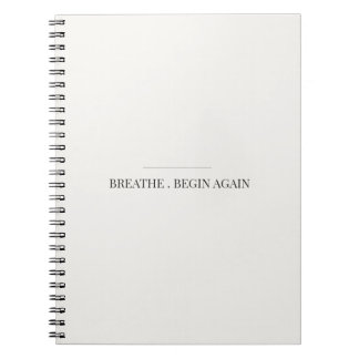Breathe Begin Againノートブック - マインドフルネスジャーナル ノートブック