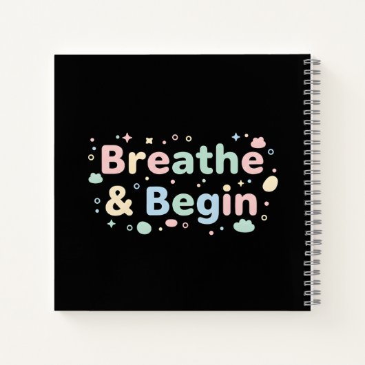 Breathe & Begin Pastel Notebook ノートブック (裏面)