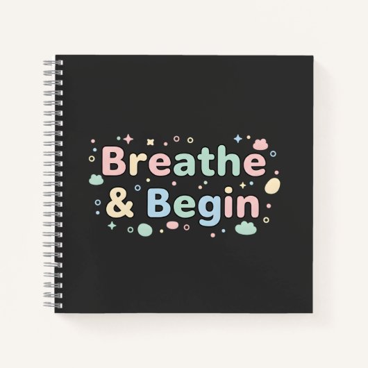 Breathe & Begin Pastel Notebook ノートブック (正面)