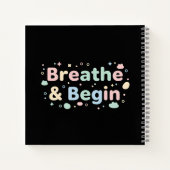 Breathe & Begin Pastel Quote ノートブック (裏面)