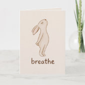 Breathe Bunny Encouragement Card カード (正面)