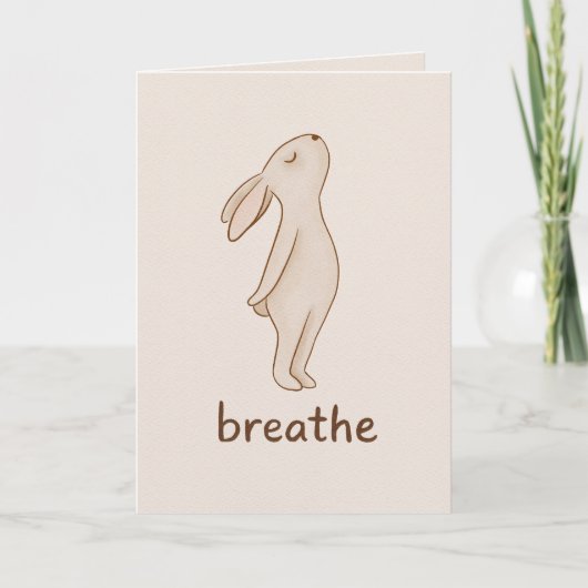 Breathe Bunny Encouragement Card カード (正面)