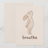 Breathe Bunny Encouragement Card 招待状 (正面/裏面)
