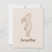 Breathe Bunny Flat Note Card ノートカード (正面)