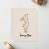 Breathe Bunny Flat Note Card ノートカード (正面/裏面インサイチュ)