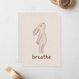Breathe Bunny Flat Note Card ノートカード