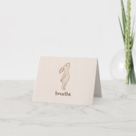 Breathe Bunny Folded Thank You Card サンキューカード