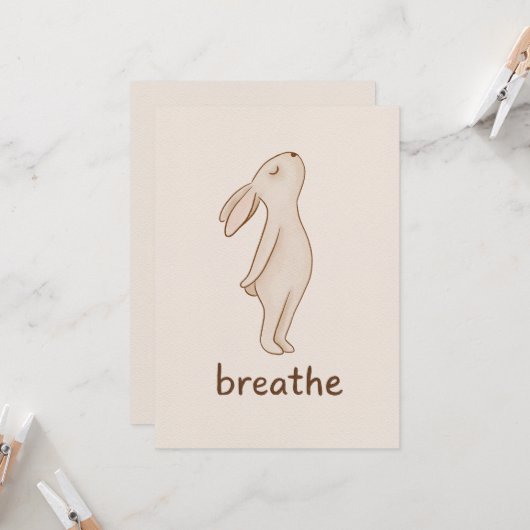 Breathe Bunny Minimal Card カード (正面/裏面インサイチュ)