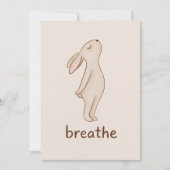 Breathe Bunny Minimalist Encouragement Card (正面)