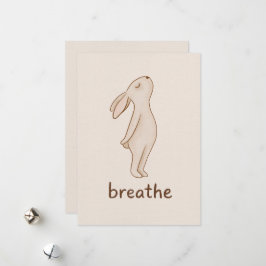 Breathe Bunny Minimalist Encouragement Card シーズンカード