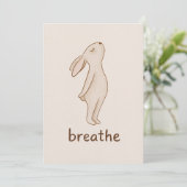 Breathe Bunny Minimalist Encouragement Card シーズンカード (スタンド正面)