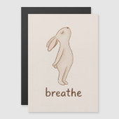 Breathe Bunny Minimalist Magnet Card マグネット招待状 (正面/裏面)