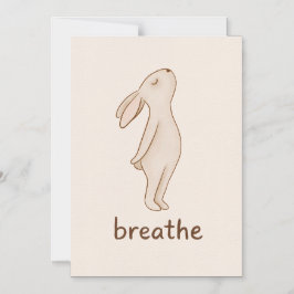 Breathe Bunny Minimalist Magnet Card マグネット招待状