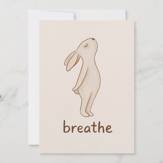 Breathe Bunny Note Cards ノートカード (正面)