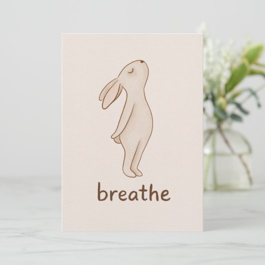 Breathe Bunny Note Cards ノートカード (スタンド正面)