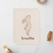 Breathe Bunny Note Cards ノートカード (正面/裏面インサイチュ)