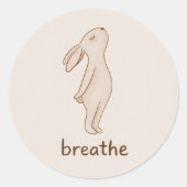 Breathe Bunny Round Sticker ラウンドシール (正面)