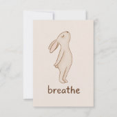 Breathe Bunny Thank You Card サンキューカード (正面)