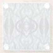 Breathe Dark Blue Abstract Watercolor Art ガラスコースター (裏面)