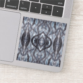 Breathe Dark Blue Abstract Watercolor Art シール