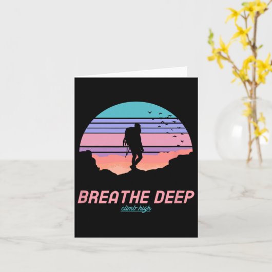 Breathe Deep Climb High - Hiking  カード (黄色い花)