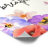 Breathe. – Florales Achtsamkeitsposter ポスター (角)