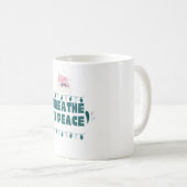“Breathe in Peace” Minimalist Zen Mug コーヒーマグカップ (正面右)