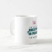 “Breathe in Peace” Minimalist Zen Mug コーヒーマグカップ (正面左)