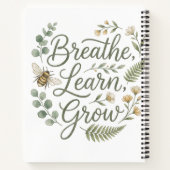 Breathe Learn Grow Mindfulness for mindful living ノートブック (裏面)