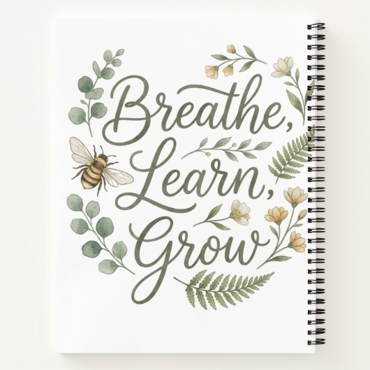 Breathe Learn Grow Mindfulness for mindful living  ノートブック (裏面)