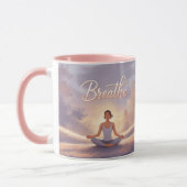 Breathe Meditation Mug Lavender Sky マグカップ (左)