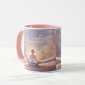 Breathe Meditation Mug Lavender Sky マグカップ (正面左)