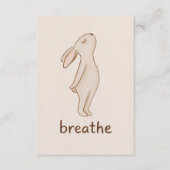 Breathe Minimal Bunny Encouragement Card エンクロージャーカード (正面)