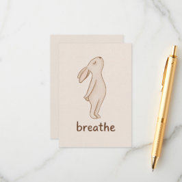 Breathe Minimal Bunny Encouragement Card エンクロージャーカード