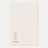Breathe Minimal Bunny Post-it Notes ポストイット (正面)