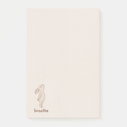 Breathe Minimal Bunny Post-it Notes ポストイット (正面)