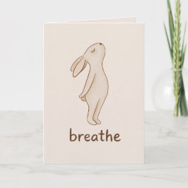 Breathe Rabbit Encouragement Card サンキューカード