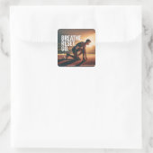 Breathe. Reset. Go. スクエアシール (バッグ)