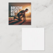 Breathe. Reset. Go. スクエア名刺 (正面/裏面)