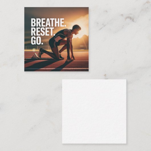 Breathe. Reset. Go. スクエア名刺 (正面/裏面)