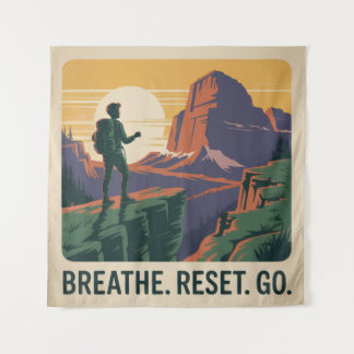 Breathe. Reset. Go. タペストリー
