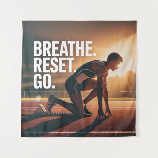 Breathe. Reset. Go. タペストリー (正面)