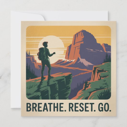 Breathe. Reset. Go. 案内状 (正面)