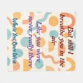 Breathe You in the Air, Memory and Love フリースブランケット (正面(横))