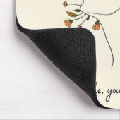 “Breathe, You’re Growing” Floral Mindfulness pad マウスパッド (コーナー)
