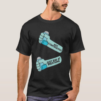 Breathiで単に悪い伝染性でない振動式吸入器 Tシャツ
