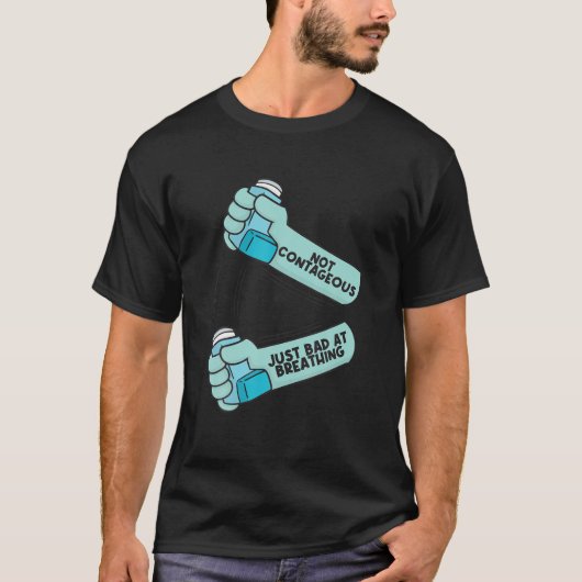 Breathiで単に悪い伝染性でない振動式吸入器 Tシャツ (正面)