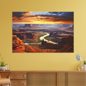 Breathtaking Sunset at the Grand Canyon キャンバスプリント (インサイチュ (リビング))