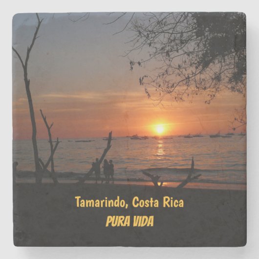 Breathtaking Tamarindo Sunset ストーンコースター (正面)