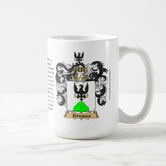 Breaux、起源、意味および頂上 コーヒーマグカップ